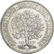 5 Reichsmark 1927 G   "Oak Tree"