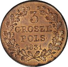 3 гроша 1831  KG  "Польское восстание"