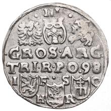 Trojak (3 groszy) 1598  IF SC HR  "Casa de moneda de Bydgoszcz"