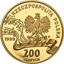 200 Zlotych 1999 MW  NR "150th anniversary of Fryderyk Chopin's death"