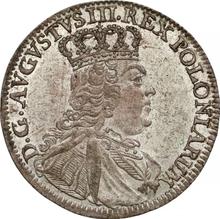 Шестак (6 грошей) 1753  EC  "Коронный"