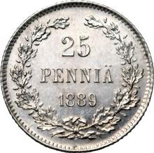 25 Penniä 1889  L 