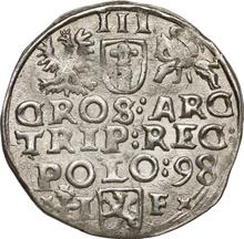 Трояк (3 гроша) 1598  IF  "Всховский монетный двор"
