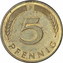 5 Pfennig 1990 F  