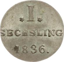 Sechsling 1836  H.S.K. 