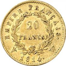 20 francos 1814 W  