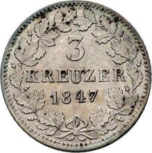 3 Kreuzer 1847   