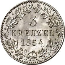 3 kreuzers 1854   