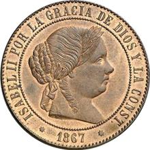 5 centimos de escudo 1867  OM 