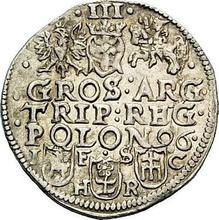 Трояк (3 гроша) 1596  IF SC HR  "Быдгощский монетный двор"