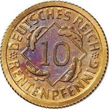 10 Rentenpfennigs 1924 F  