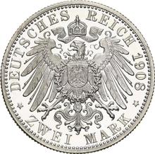 2 marki 1908 F   "Wirtembergia"