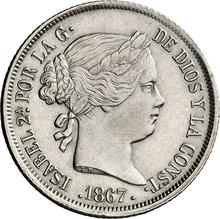 40 centimos de escudo 1867   