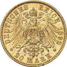 20 marcos 1892 A   "Sajonia-Weimar-Eisenach"