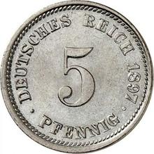 5 пфеннигов 1897 D  