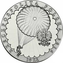 10 Zlotych 2016 MW   "75th Anniversary of the First Drop of the Cichociemni Paratroopers"