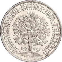5 reichsmark 1929 F   "Dąb"