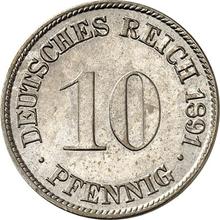 10 пфеннигов 1891 G  