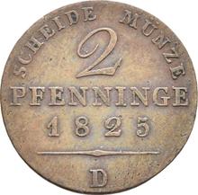 2 Pfennige 1825 D  