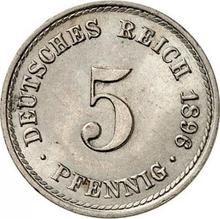 5 пфеннигов 1896 A  