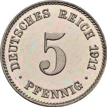 5 fenigów 1911 J  