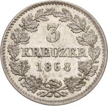 3 Kreuzer 1868   