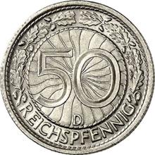 50 Reichspfennigs 1936 D  