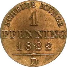 1 Pfennig 1822 D  