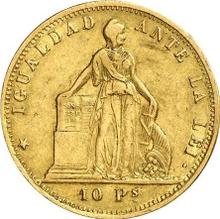 10 peso 1858 So  