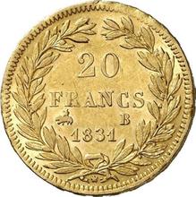 20 франков 1831 B   "Гурт выпуклый"