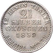 2 1/2 серебряных гроша 1859  C.P. 