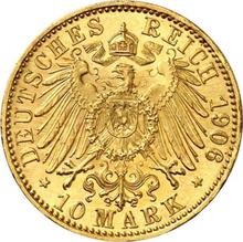 10 marcos 1906 A   "Lübeck"
