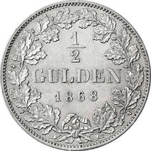 1/2 guldena 1868   