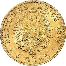 5 марок 1877 G   "Баден"