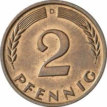 2 Pfennig 1966 D  