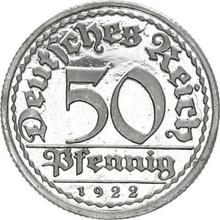 50 пфеннигов 1922 E  