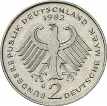 2 marcos 1982 G   "Konrad Adenauer"