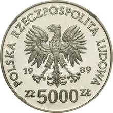 5000 Zlotych 1989 MW  ET "Toruń"