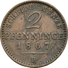 2 пфеннига 1867 B  
