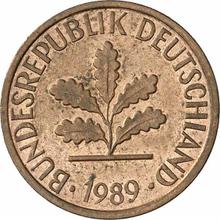 1 Pfennig 1989 F  