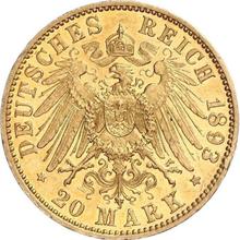 20 Mark 1893 A   "Hessen"