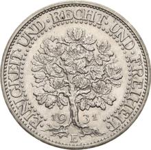 5 Reichsmark 1931 E   "Oak Tree"