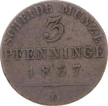 3 Pfennige 1837 D  