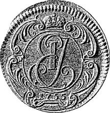 1 kopek 1755    "Monograma de Isabel" (Prueba)