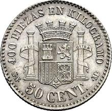 50 céntimos 1870  SNM 