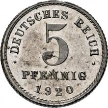 5 Pfennige 1920 E  