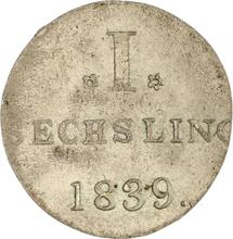 Sechsling 1839  H.S.K. 