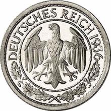 50 Reichspfennigs 1936 G  