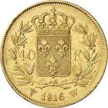 40 francos 1816 W  
