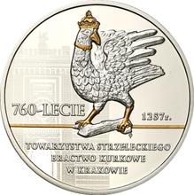 10 złotych 2018    "760-lecie Towarzystwa Strzeleckiego Bractwo Kurkowe w Krakowie"